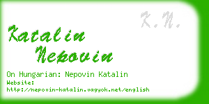 katalin nepovin business card